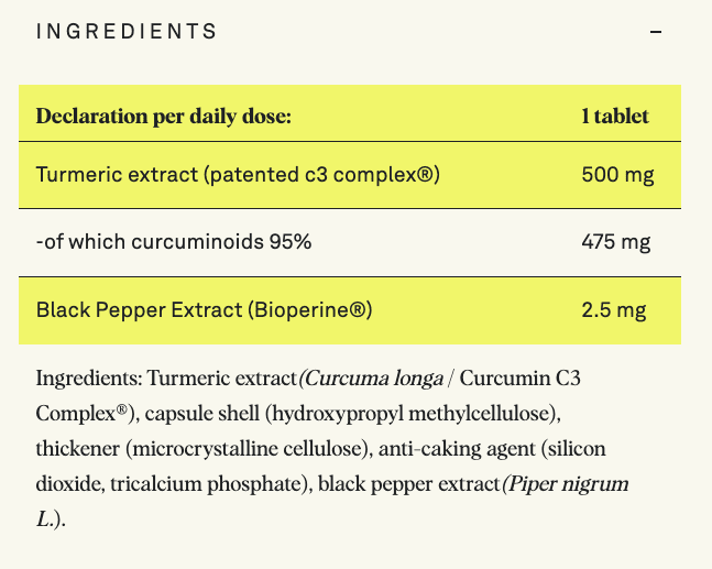 Turmeric 60stk - 500mg per töflu 2