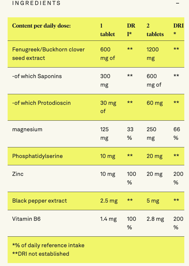 Fenugreek Man - ZMA testósterón bætiefni 60stk 2